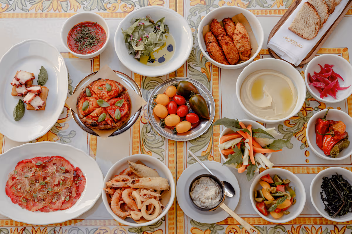 Una panoramica della proposta gastronomica serale del ristorante "Da Vincenzo"