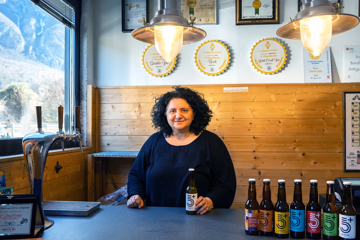 Birrificio 5+: la titolare Lucia Del Vecchio