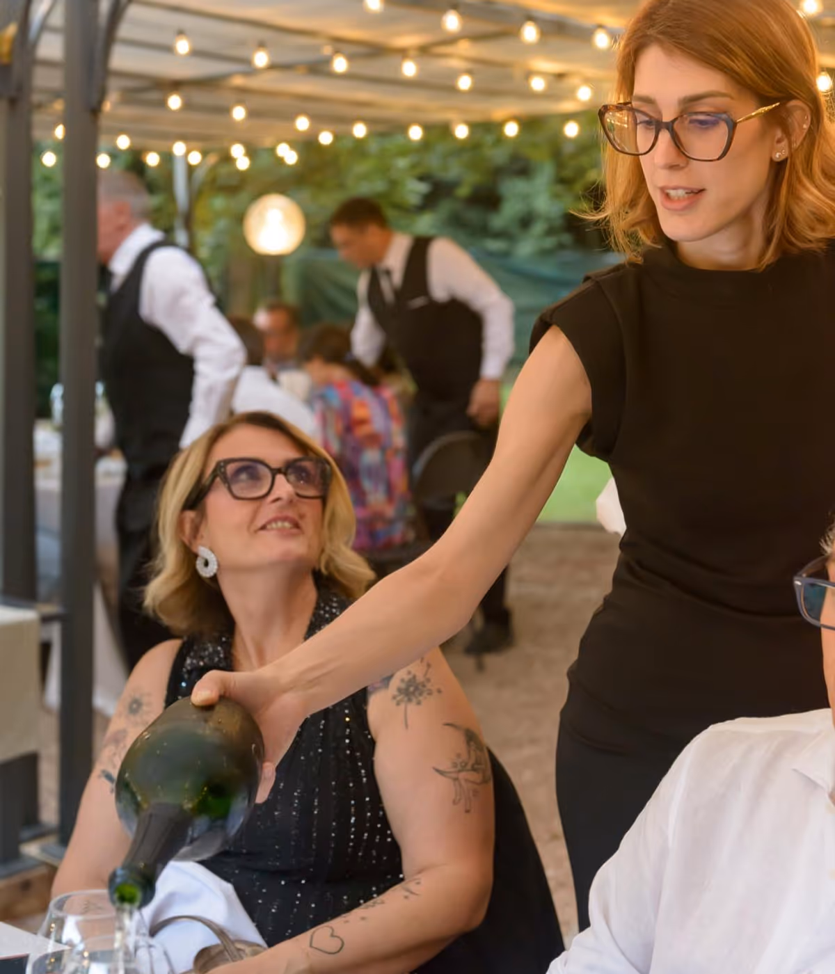 Alice Pedrinelli durante il servizio