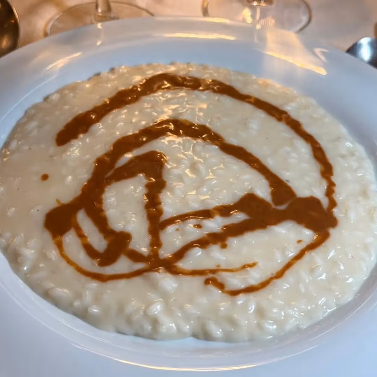 Il Riso Carnaroli di Sibari con caciocavallo podolico, peperone crusco e colatura di alici, creazione dello Chef Fortunato Aricò
