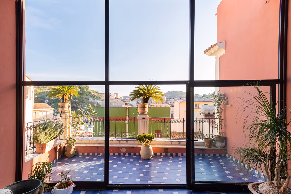 La vista dalla terrazza del Relais