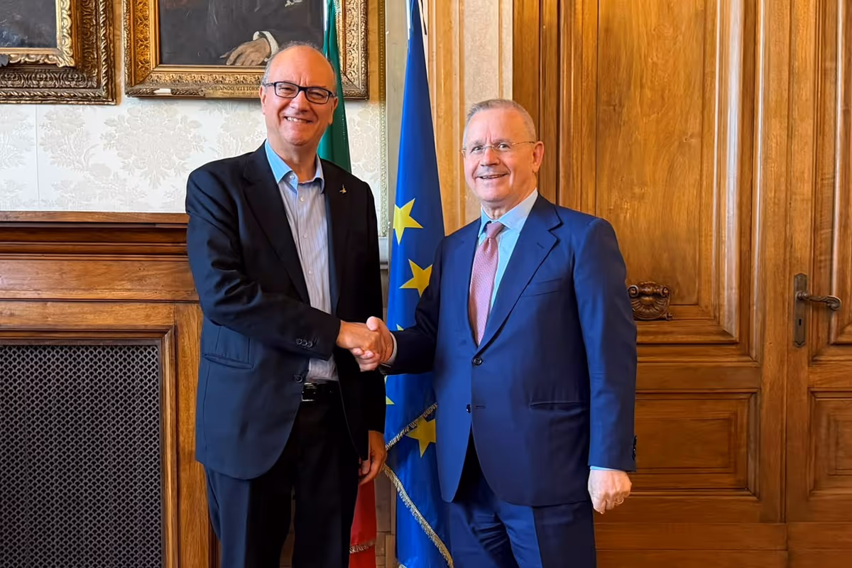 Il ministro Giuseppe Valditara e Lino Stoppani