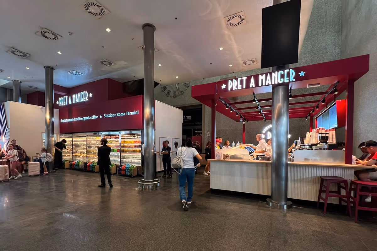 Dopo gli aeroporti arriva Roma Termini: la corsa italiana di Pret A Manger