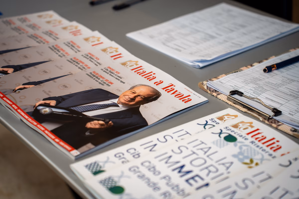 Le riviste di Italia a Tavola distribuite durante IMMENSE