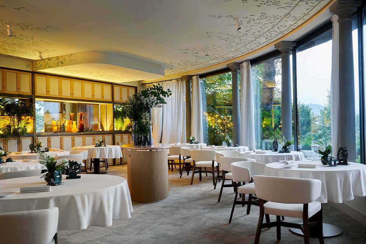 La sala del ristorante L'Aurum